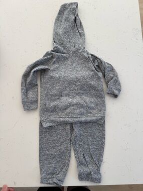 OshKosh B'gosh Heather Gray Toddler Knit Hoodie & Pants Set